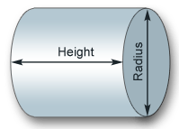 圆柱的高度和半径