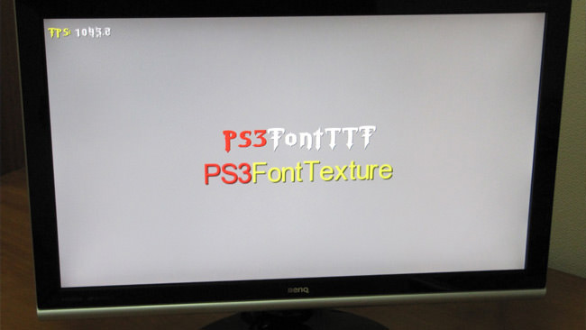 Fonts test on PS3