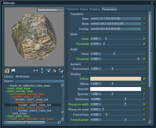 Material editor