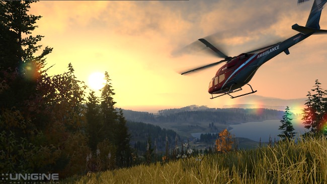 Rescue helicopter simulation