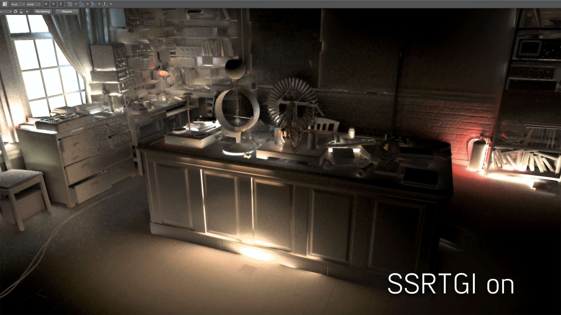 Screen space shadows. Screen Space Global illumination. SSRTGI Unigine. Screen Space Global illumination Unity.