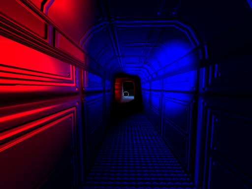 Screenshot of a scene with an omni light with cubemap modulation