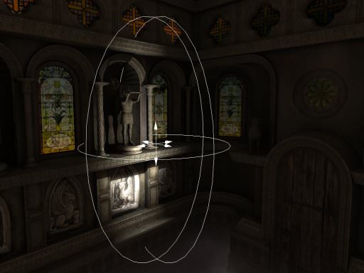 Screenshot of a scene with an ellipsoid omni light