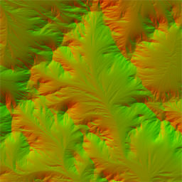 Normal map generated on the base of a height map