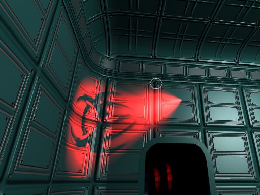 Screenshot of a scene with a directional light with 2D texture modulation