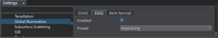 Global Illumination Settings
