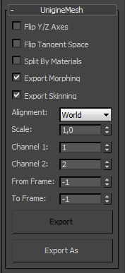 Export into a mesh from 3ds Max