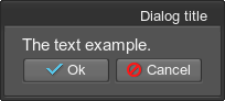 dialog window with text