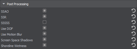 Post Processing Options