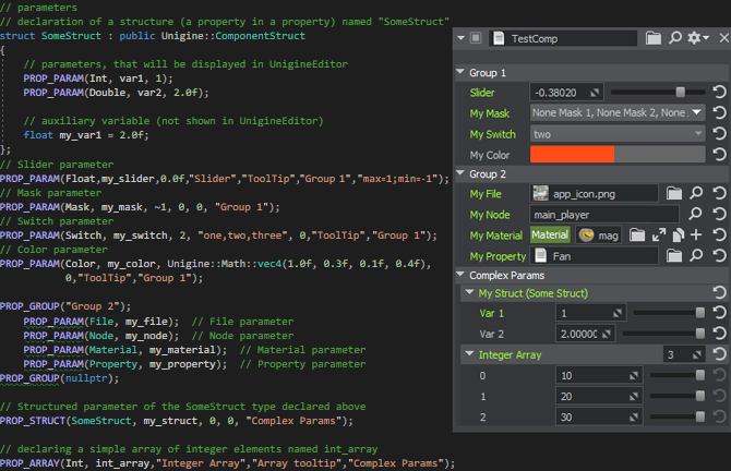 Possible parameter types
