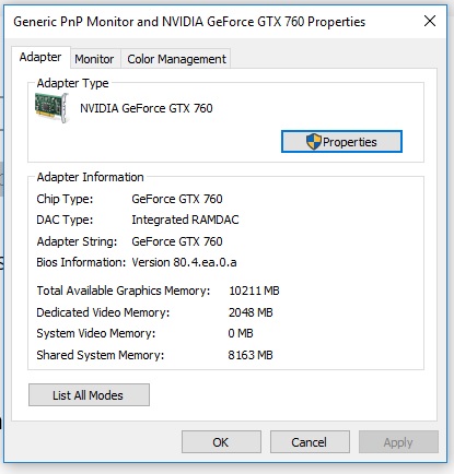 Geforce gtx discount 760 directx 12