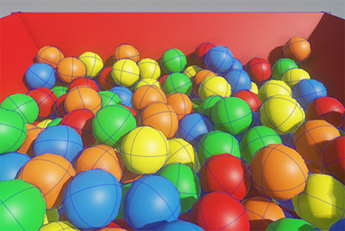 Dynamic Meshes approximated using spherical shapes