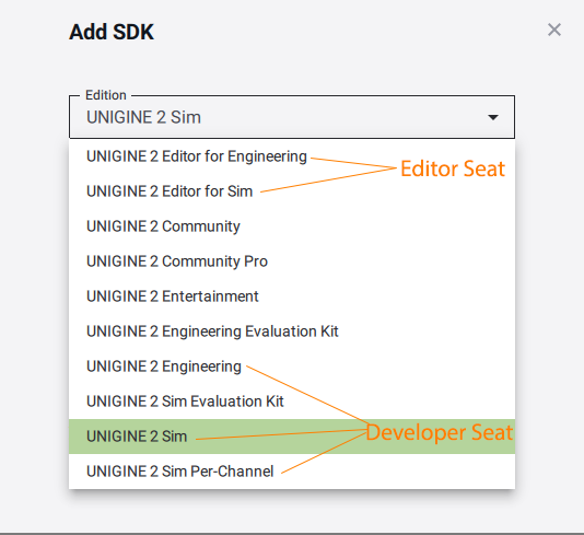 Select the SDK According to the License