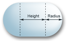 Высота и радиус капсулы